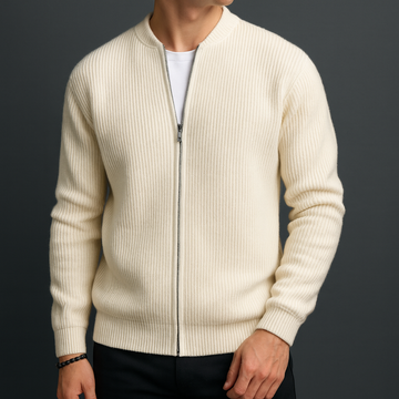 VAREX Wool Zip-Up Cardigan